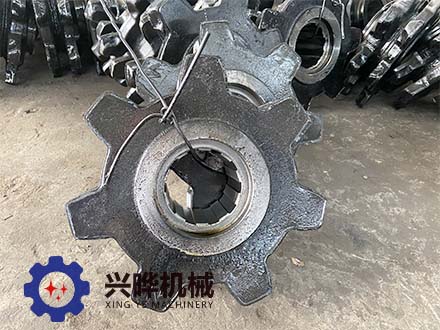 矿用刮板输送机用齿轮 淬火处理锻造七齿链轮 耐磨